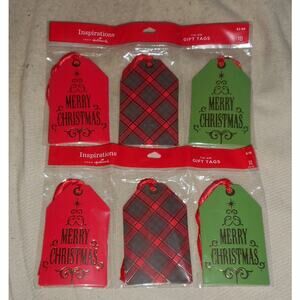 Christmas Gift Tags 3 designs "MERRY CHRISTMAS" Two pks of 18 tags by Hallmark